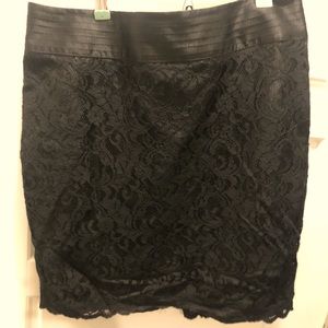 Black Lace Pencil Skirt | The Limited | Size 10